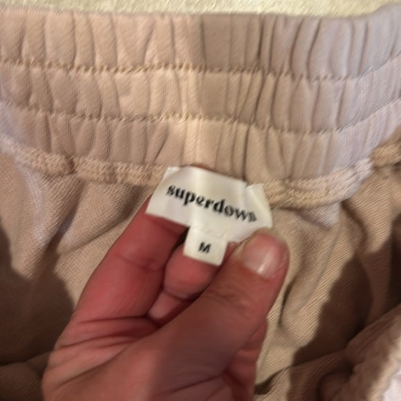 Superdown Jules Tan French Terry Wide Leg Sweatpants M Revolve - Picture 3 of 6